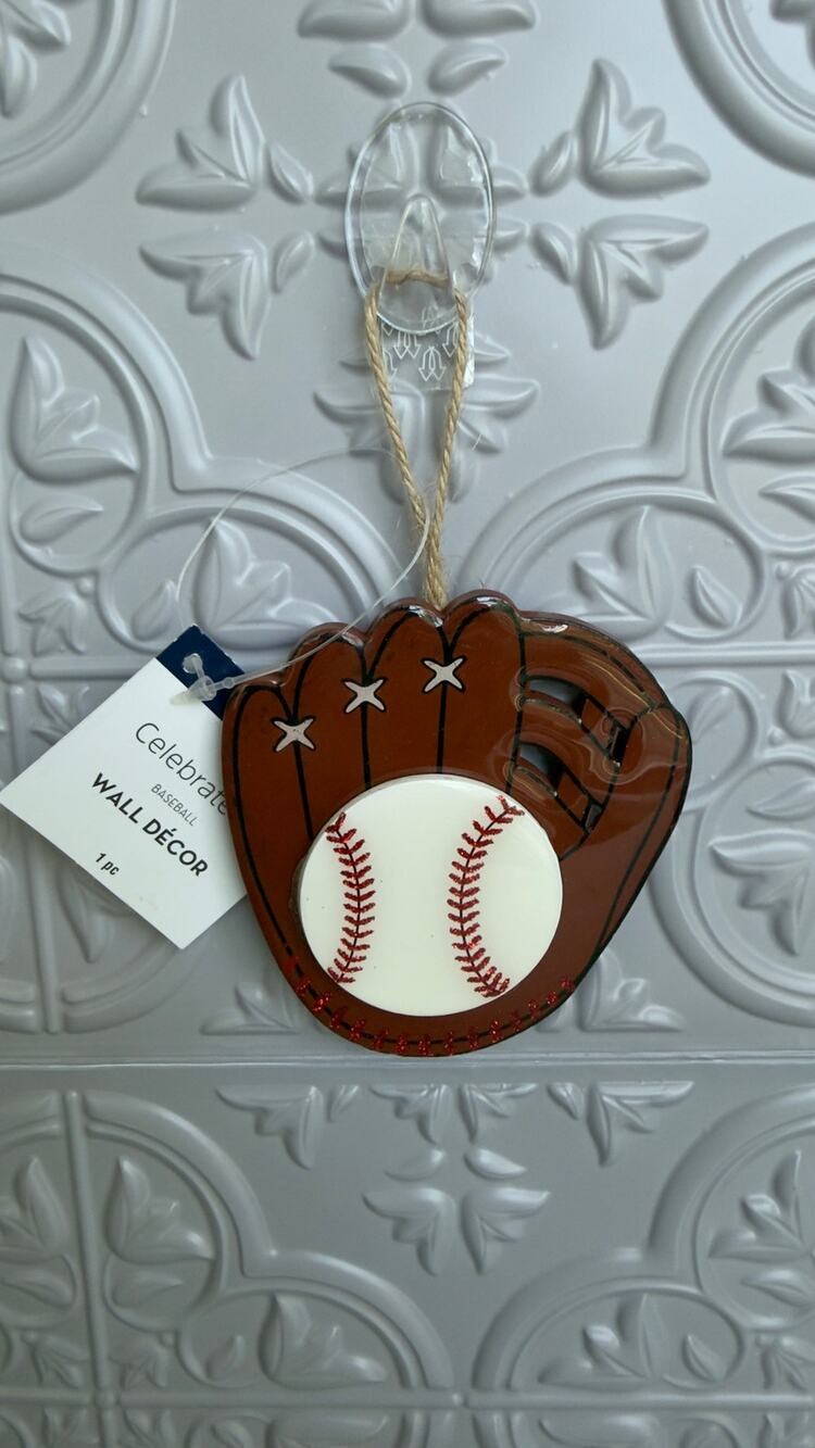 Celebrate It Wooden Baseball Glove Wall Decor Hanging Ornament NEW